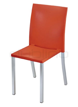 G LIBERTY - Aluminium framed chair with plastic seat (Technopolymer), in different colors
