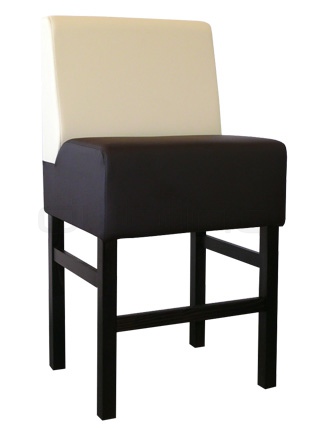 Dublino System/22/120 - Bar stool with your optional choice of stain colors, fabrics and artificial leather