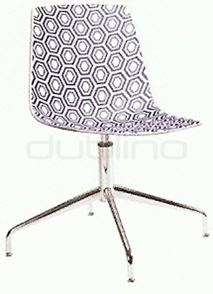 GAlhambra/L - Plastic chair with chrome legs, in different colors
