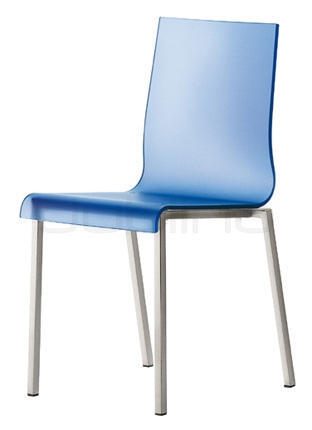 PEDRALI KUADRA 1171 - Metal chair with plastic seat, in different colors