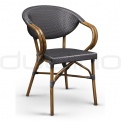 Patio & outdoor wicker, rattan dining chairs - DL VENUS BLACK