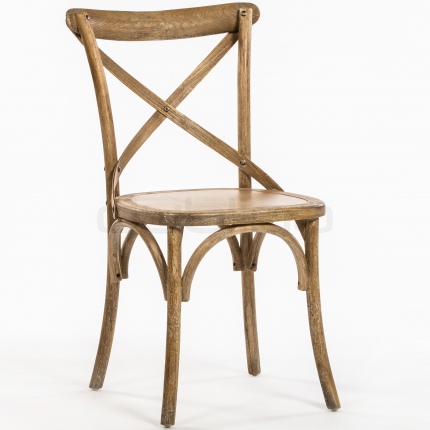 DL CROSS OAK NATURE - Cross back chair, oak wood