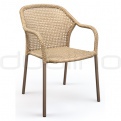 Patio & outdoor wicker, rattan dining chairs - DL DELHI TAUPE