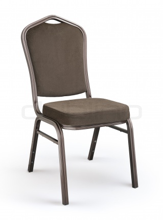 DL PRESTIGE CHAIR DARK - Banquett chair with steel frame