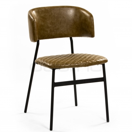 DL AMY GREEN - Metal frame, upholstered, vintage chair