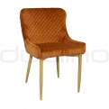 Upholstered dining chairs - DL CRYSTAL COGNAC OAK